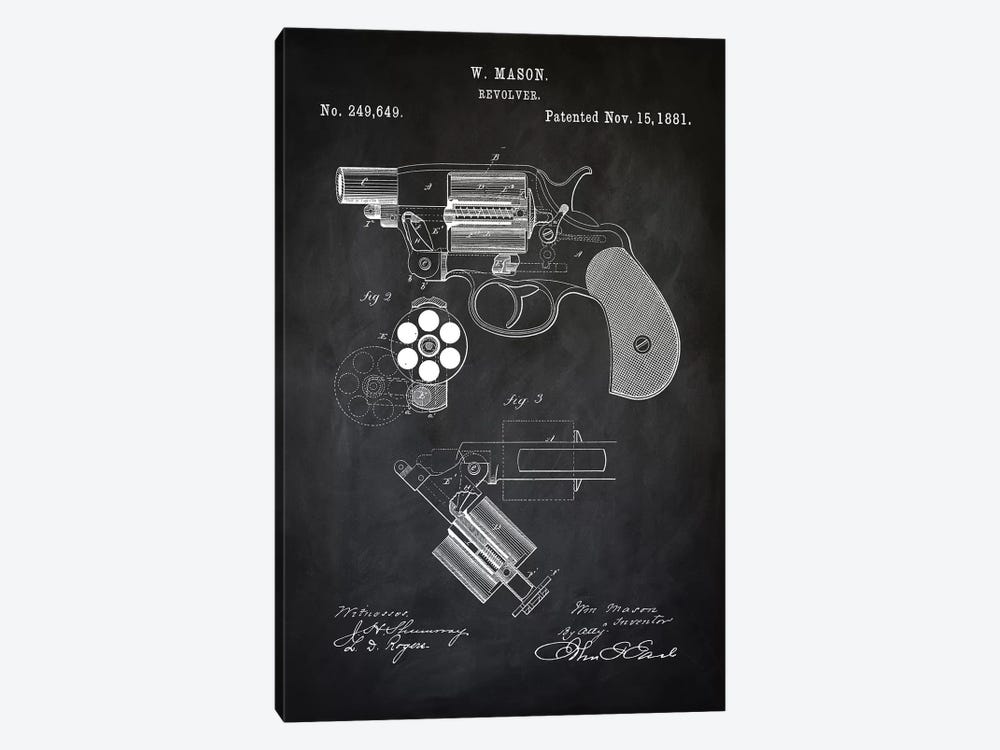 W. Mason Revolver II by PatentPrintStore 1-piece Canvas Art