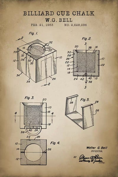 Toy & Game Blueprints: Billiard VII by PatentPrintStore