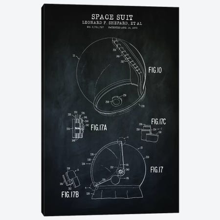 Spacesuit III Canvas Print #PAT182} by PatentPrintStore Art Print