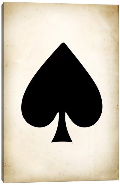 Card II: Spade Canvas Art Print - Gambling Art