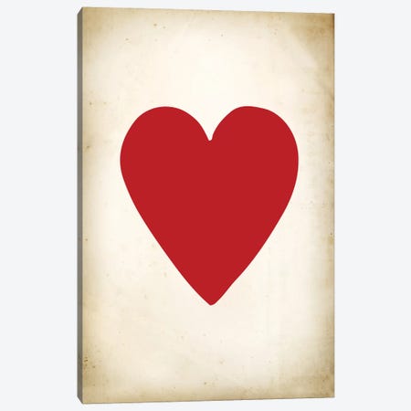 Card III: Heart Canvas Print #PAT25} by PatentPrintStore Art Print