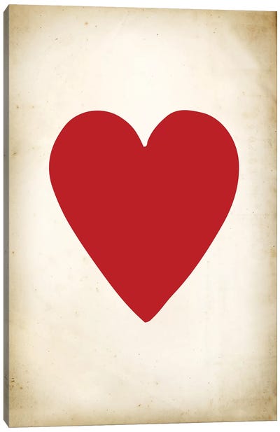 Card III: Heart Canvas Art Print - PatentPrintStore