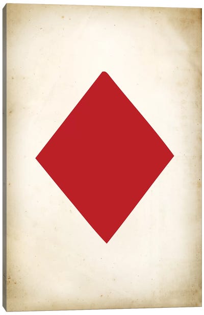 Card IV: Diamond Canvas Art Print - Gambling Art