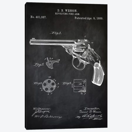 D.B. Wesson Revolver I Canvas Print #PAT29} by PatentPrintStore Canvas Art
