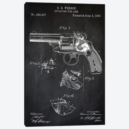 D.B. Wesson Revolver II Canvas Print #PAT30} by PatentPrintStore Canvas Art Print