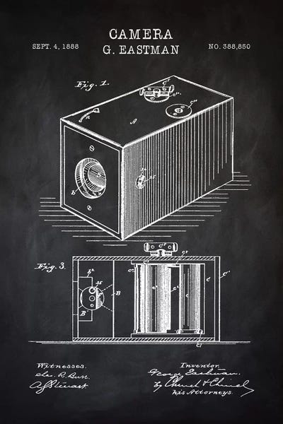 PatentPrintStore: Eastman Camera, Black by PatentPrintStore