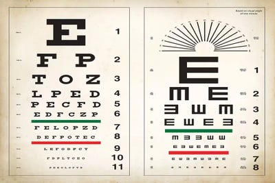 Eye Chart by PatentPrintStore framed wall art