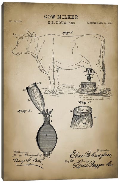 Farm III Canvas Art Print - Food & Drink Blueprints