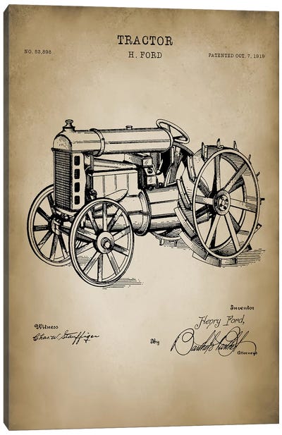 Farm VI Canvas Art Print - Engineering & Machinery Blueprints