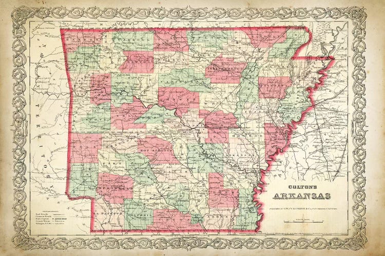 Arkansas by PatentPrintStore wall art