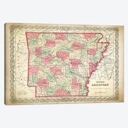 Arkansas Canvas Print #PAT4} by PatentPrintStore Canvas Print