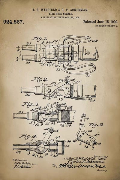 Engineering & Machinery Blueprints: Firefight VI by PatentPrintStore