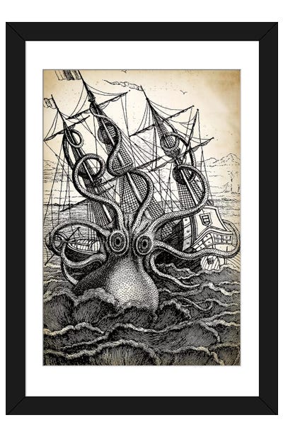 Kraken Framed Art Print
