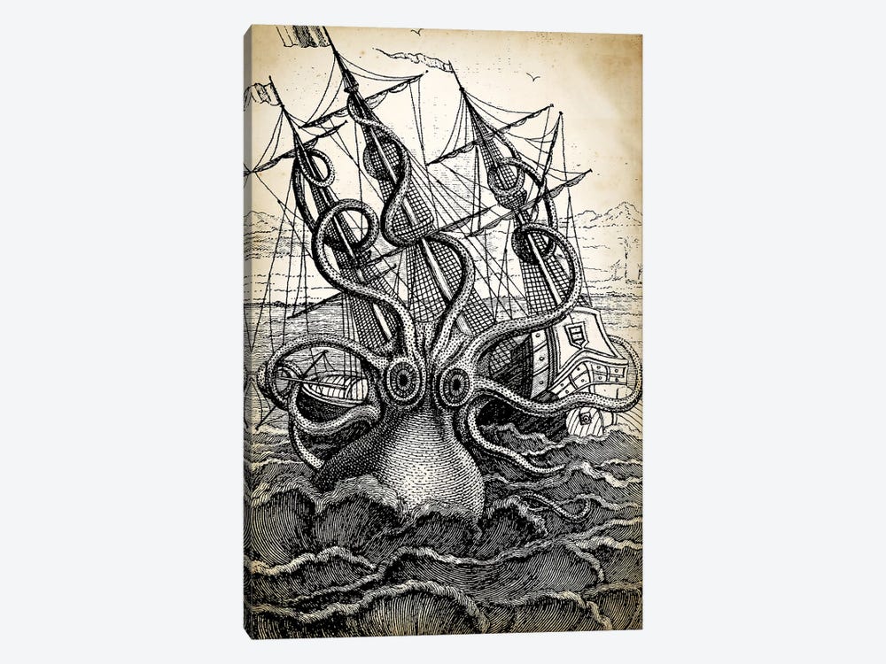 Kraken by PatentPrintStore 1-piece Canvas Artwork