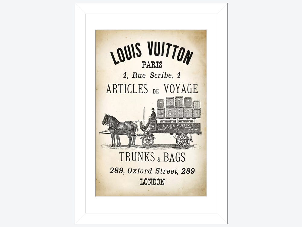 Louis Vuitton Poster 1930s Advertisement LV Bag Wall Art 