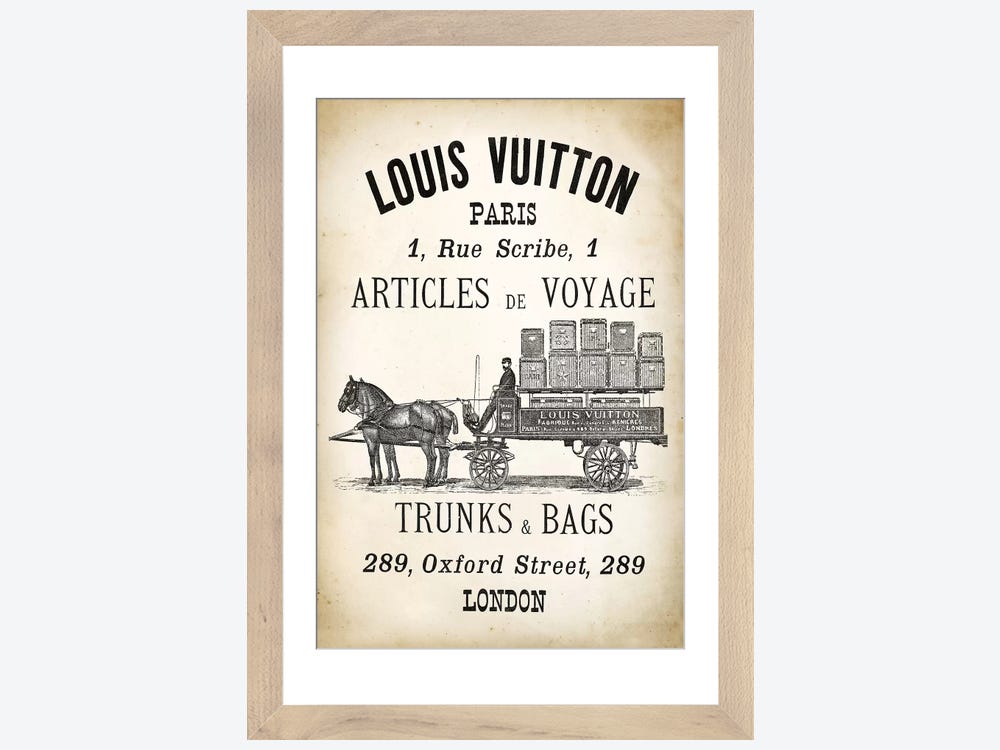  Fashion Louis Vuitton Travel Trunk Artwork Designer Bag wall  Art Decoration Makeup Art Print of watercolor painting : Handmade Products