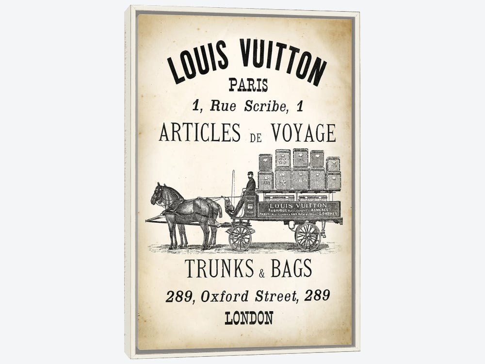 Louis Vuitton Trunks Floating On A Raft - Canvas Wall Art