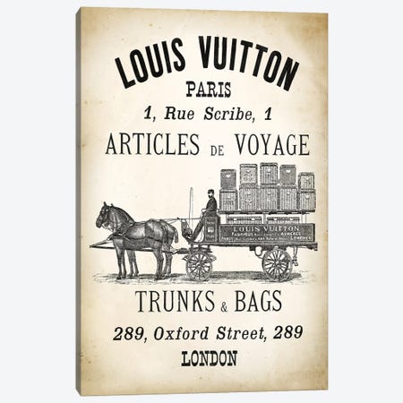 Bless international Vintage Woodgrain Louis Vuitton Sign 3 Framed by  5by5collective Print