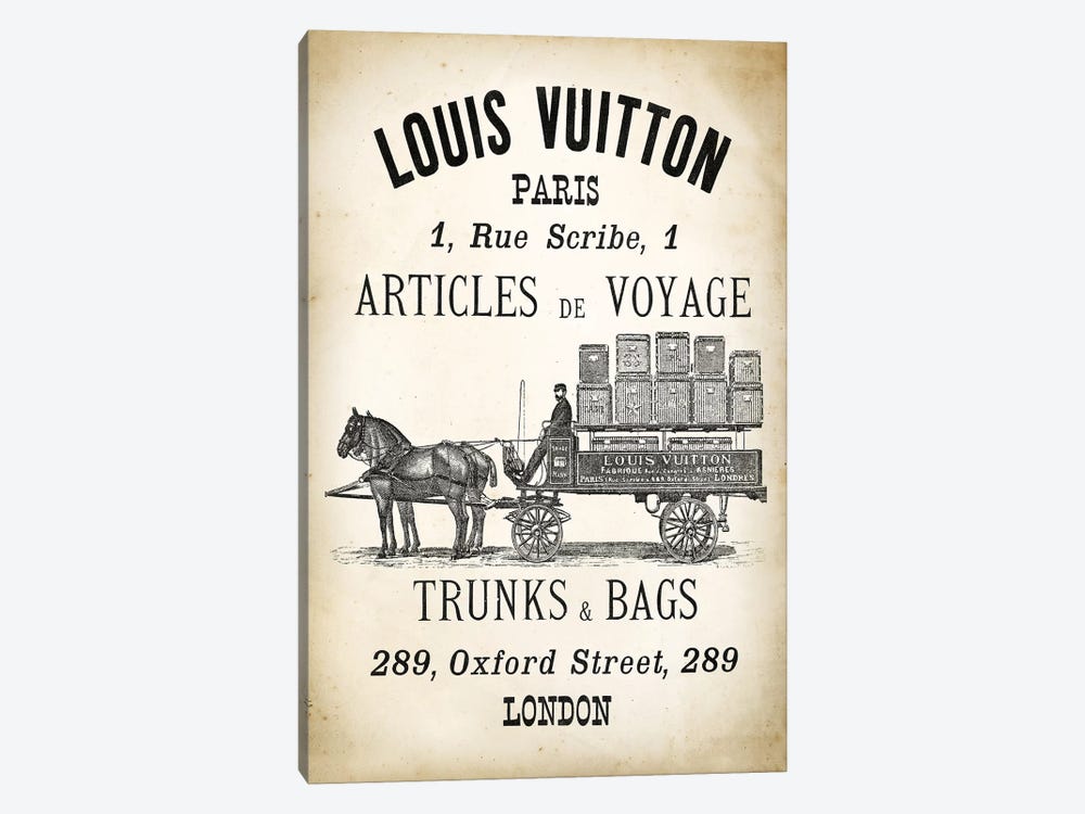 LV  Trunks & Bags by PatentPrintStore 1-piece Art Print