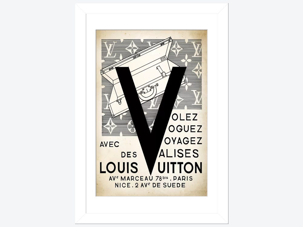 Vintage Woodgrain Louis Vuitton Sign 3 by 5by5collective Fine Art Paper Print ( Fashion > Fashion Brands > Louis Vuitton art) - 24x16x.25