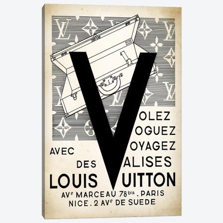 iCanvas 'Vintage Woodgrain Louis Vuitton Sign 3' by 5by5collective Canvas  Print - Bed Bath & Beyond - 15439886