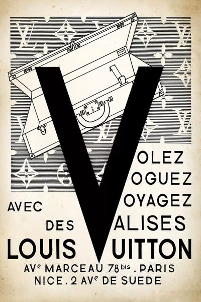 Vintage & Retro Bedroom: LV Valise by PatentPrintStore