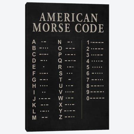 Morse Code Canvas Print #PAT94} by PatentPrintStore Canvas Wall Art