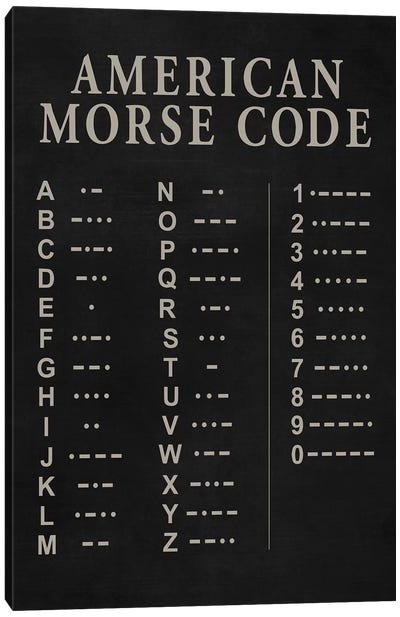 Morse Code Canvas Art Print - PatentPrintStore