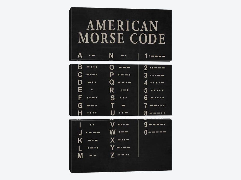 Morse Code by PatentPrintStore 3-piece Canvas Print