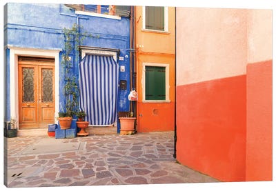 Burano, Italy, Colourful Canvas Art Print - Veneto Art