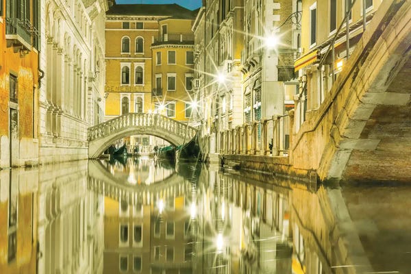 Veneto: Venice, Italy, Canal Reflections by Mark Paulda