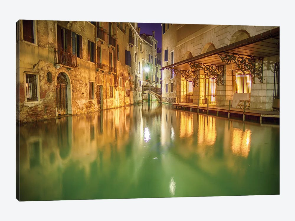 Venice, Italy, Glow On The Canal by Mark Paulda 1-piece Canvas Art