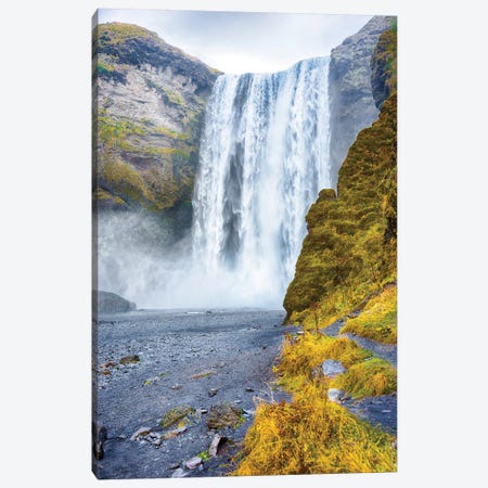Iceland Skogafoss Waterfall Canvas Print #PAU112} by Mark Paulda Art Print