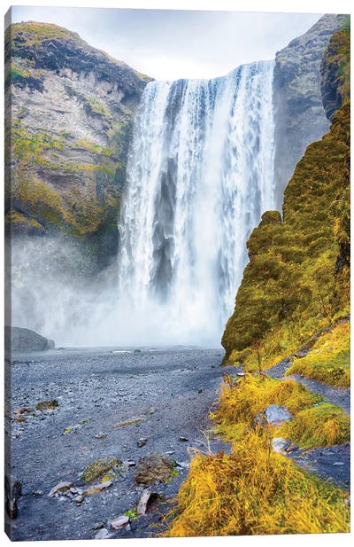 Iceland Skogafoss Waterfall Canvas Art Print - Mark Paulda