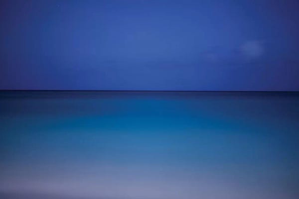 Night Sky: Aruba - Caribbean Sea - Full Moon by Mark Paulda