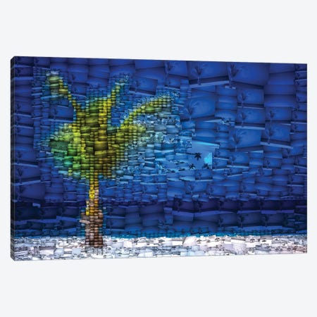 Aruba Palm - Mosaic Canvas Print #PAU120} by Mark Paulda Canvas Wall Art