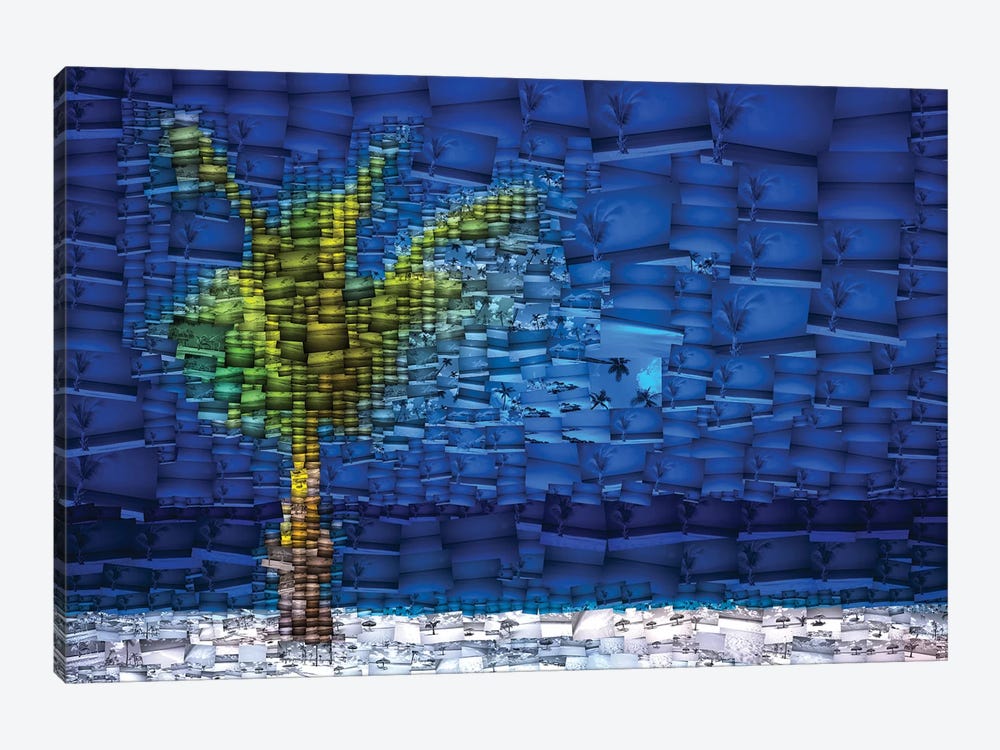 Aruba Palm - Mosaic by Mark Paulda 1-piece Canvas Print