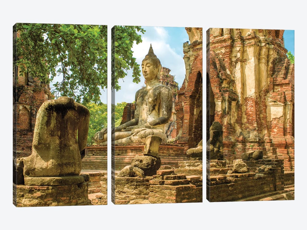Ayutthaya Buddha by Mark Paulda 3-piece Art Print