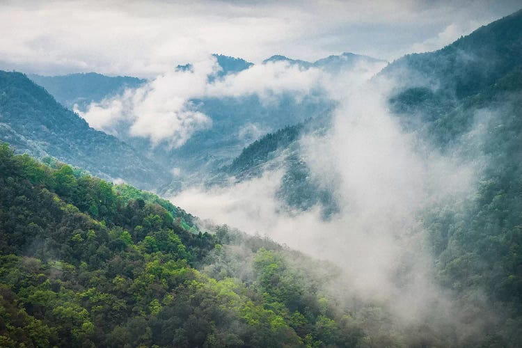 Clouds Rolling Through The Himalayas by Mark Paulda wall art