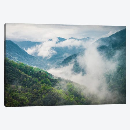 Clouds Rolling Through The Himalayas Canvas Print #PAU157} by Mark Paulda Canvas Artwork