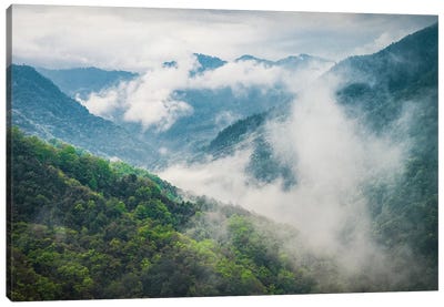 Clouds Rolling Through The Himalayas Canvas Art Print