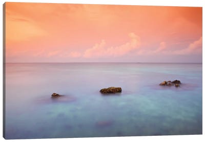 Maldives CXLIX Canvas Art Print - Beach Sunrise & Sunset Art