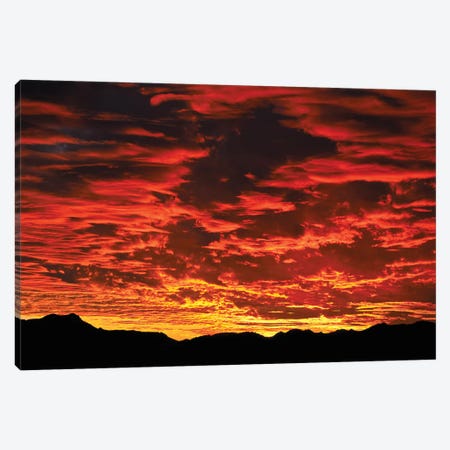 Fire In The Sky Sunset Canvas Print #PAU169} by Mark Paulda Canvas Artwork