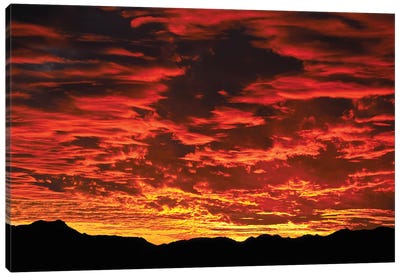 Fire In The Sky Sunset Canvas Art Print - Mark Paulda