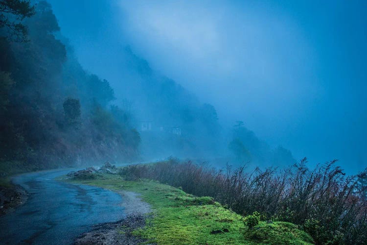 Foggy Himalaya Mountain Road