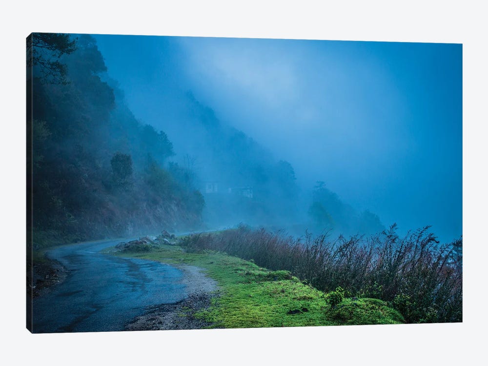 Foggy Himalaya Mountain Road by Mark Paulda 1-piece Art Print