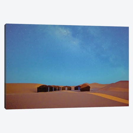Full Moon In The Sahara Canvas Print #PAU173} by Mark Paulda Canvas Art Print