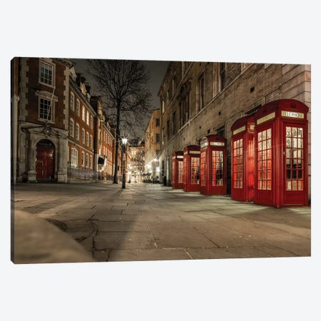Iconic Red Phone Box - London Canvas Print #PAU181} by Mark Paulda Canvas Art