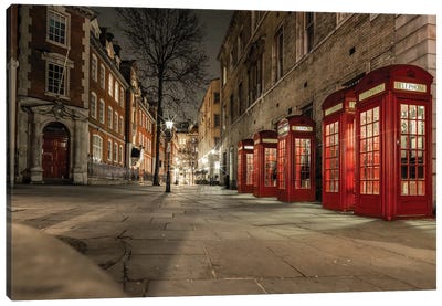 Iconic Red Phone Box - London Canvas Art Print - United Kingdom