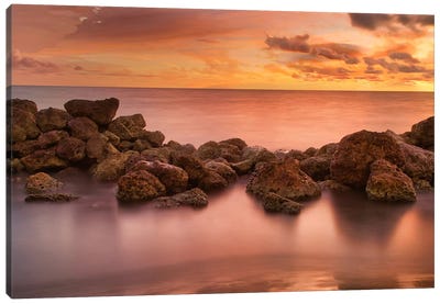 Caribbean Sea Sunset Canvas Art Print - Mark Paulda